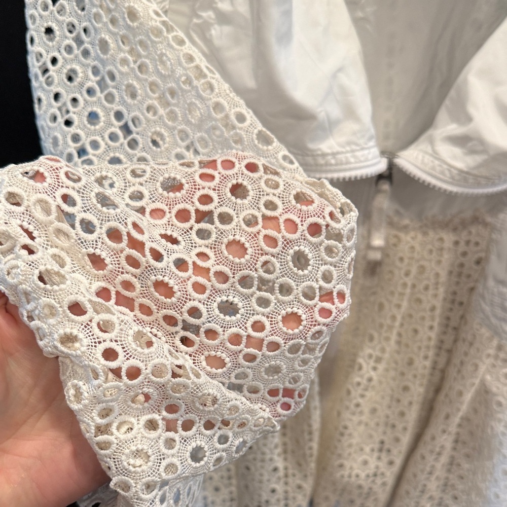 HEI HEI from Anthropologie White Eyelet Utility Jacket - Picture 4 of 6